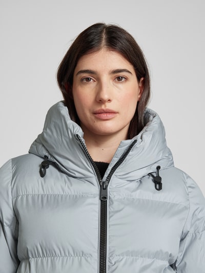 ECOALF Gewatteerde lange jas met capuchon, model 'MANLIE' Lichtgrijs - 3