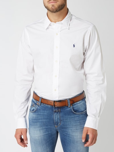 Polo Ralph Lauren Slim Fit Freizeithemd mit Logo-Stickerei Weiss 3