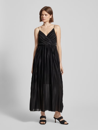 Only Midi-jurk met spaghettibandjes, model 'ELEMA' Zwart - 4