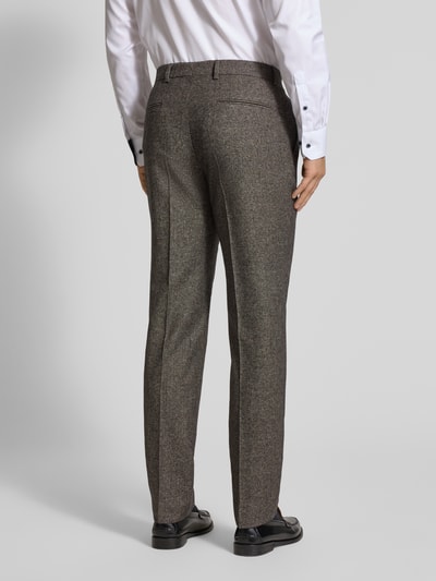 BOSS Regular Fit Anzughose aus Woll-Mix mit Seide Modell 'LEON' Mittelbraun 5