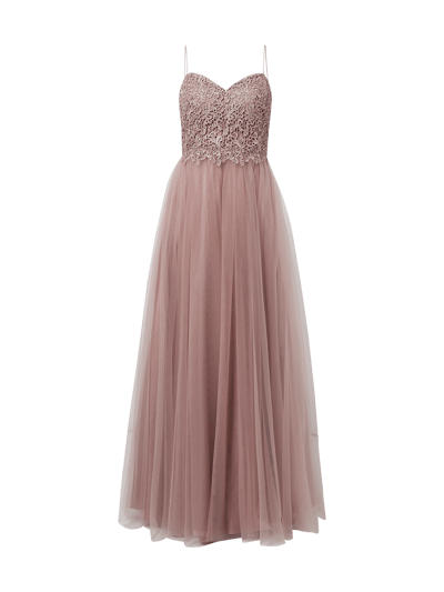 Laona Abendkleid aus Tüll mit Häkelspitze  Mauve 2