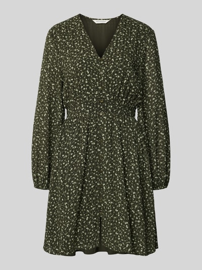 MSCH Copenhagen Minikleid im Allover-Look mit Knopfleiste Modell 'Kaylen Oceanna' Khaki 2