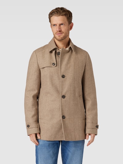 s.Oliver BLACK LABEL Lange jas met mouwtrensjes Beige - 4