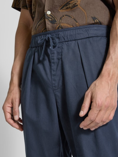 Casual Friday Regular Fit Bundfaltenhose mit elastischem Bund Modell 'PIERCE' Dunkelblau 3