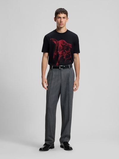 HUGO Regular Fit T-Shirt aus reiner Baumwolle Modell 'Daffilo'  Black 1