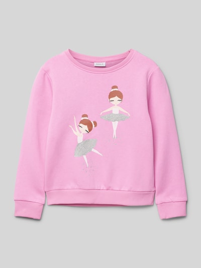 Name It Sweatshirt mit Motiv-Print Modell 'FOMIANA' Rosa 1