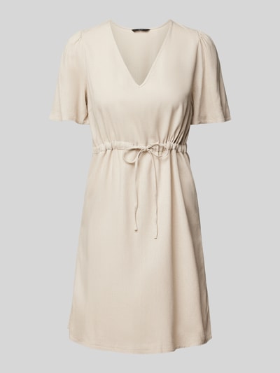 Vero Moda Sukienka mini z wiązanym paskiem model ‘MYMILO’ Szarobrązowy 2