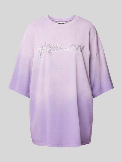 Review T-Shirt mit Ziersteinbesatz Lavender 2