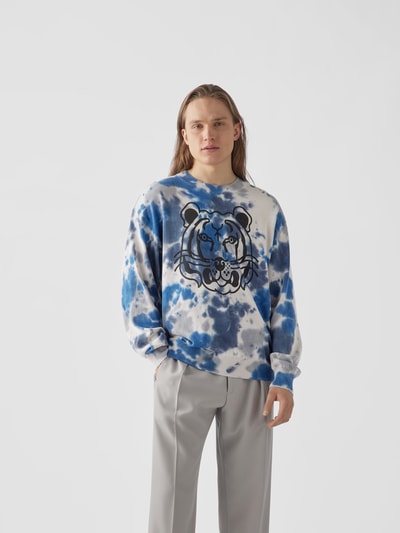 Kenzo Sweatshirt im Batik-Look Blau 4