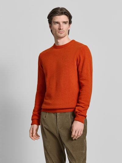 Casual Friday Sweter z dzianiny o kroju oversized z prążkowanymi wykończeniami Pomarańczowy 4