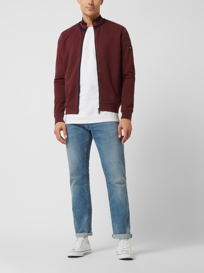 bugatti Sweatjacke mit Stehkragen Bordeaux 1