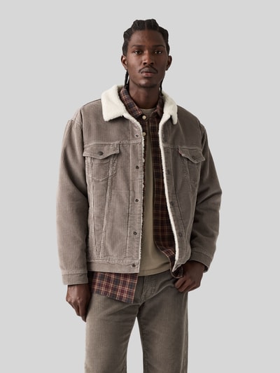 Levi's® Relaxed Fit Jeansjacke aus reiner Baumwolle Taupe 4