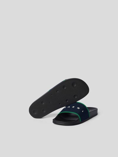 Marni Slides mit Brand-Schriftzug Schwarz 6