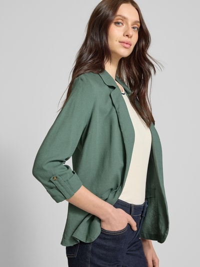 Vero Moda Żakiet o kroju regular fit z mieszanki wiskozy i lnu model ‘JESMILO’ Limonkowy 3