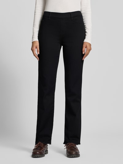 Soyaconcept Straight fit jeans met franjes, model 'NADIRA' Zwart - 4