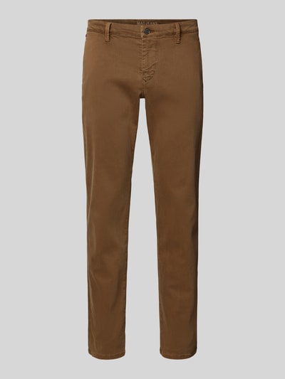 MAC Regular fit chino met steekzakken opzij, model 'Lennox' Middenbruin - 2