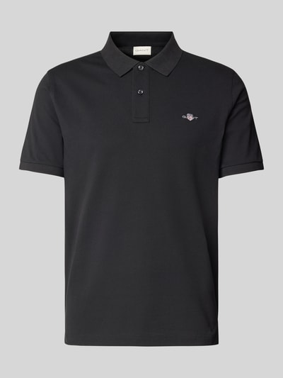 Gant Poloshirt mit Label-Stitching Modell 'SHIELD' Black 2