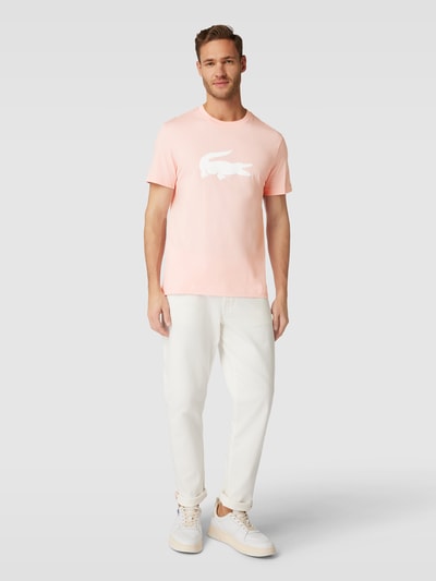 Lacoste T-shirt met ronde hals Roze - 1