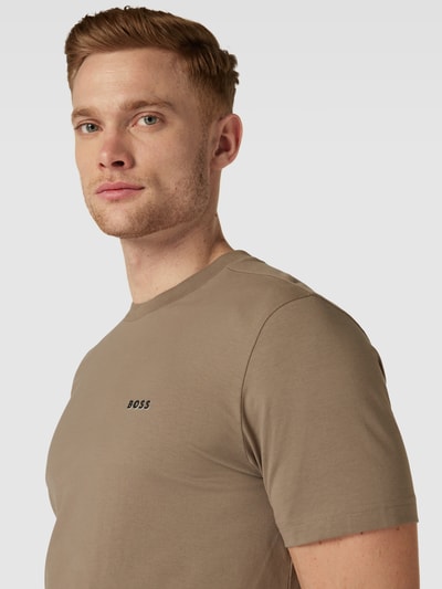 BOSS Green T-Shirt mit Label-Detail Sand 3