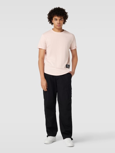 Calvin Klein Jeans T-shirt met labelpatch Roze - 1