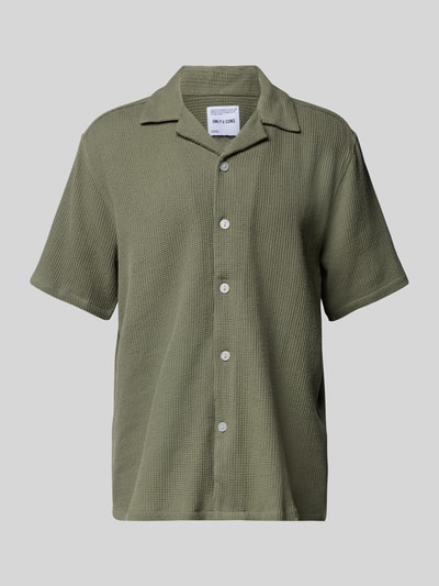 Only & Sons Vrijetijdsoverhemd met knoopsluiting, model 'BERTIL' Olijfgroen - 2
