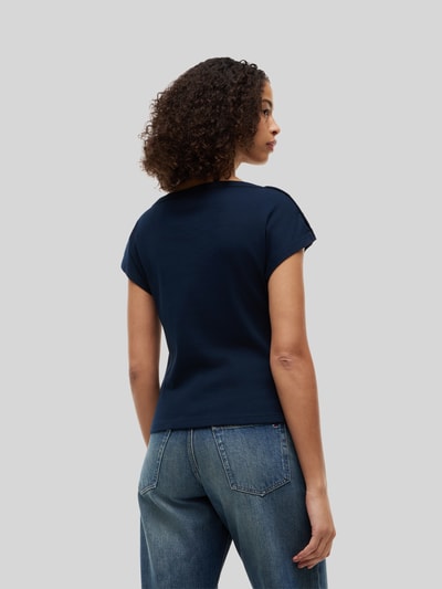 Tommy Hilfiger Regular Fit T-Shirt aus reiner Baumwolle mit Knopf-Details Marine 5