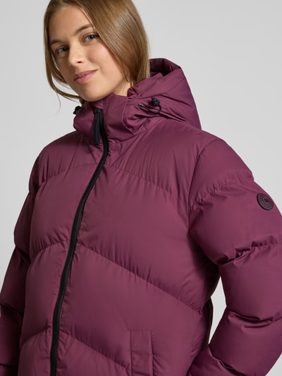 CARS JEANS Płaszcz pikowany z kapturem model ‘HESSYA’ Bordowy 3