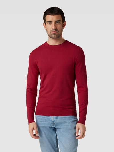 MCNEAL Gebreide pullover van viscosemix met ronde hals Rood gemêleerd - 4