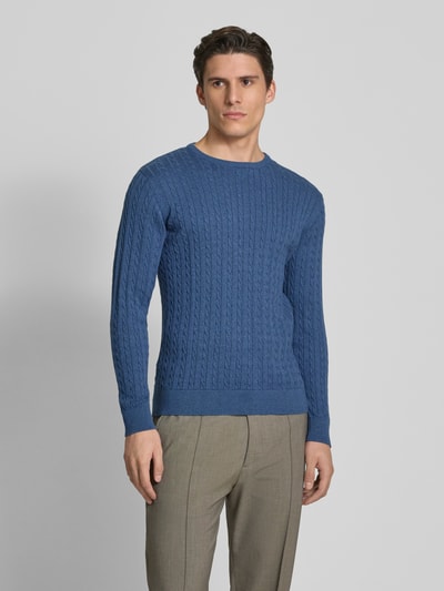 Lindbergh Strickpullover mit gerippten Abschlüssen Ocean 4