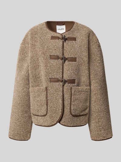 mbyM Relaxed fit jack met klepzakken, model 'Keisa' Lichtbruin - 2