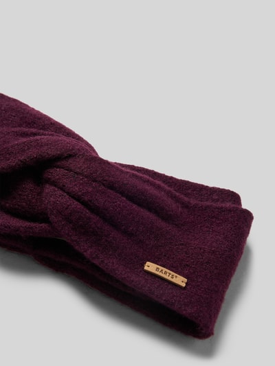 Produktfoto, Stirnband mit Knotendetail Modell 'Witzia' von Barts, weiche bordeauxrote Oberfläche, Damen Stirnband von Barts