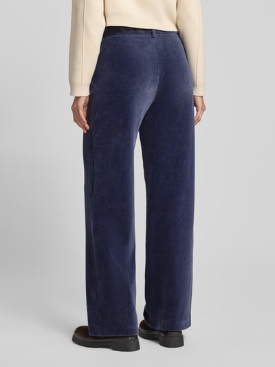 Brax Corduroy broek met elastische band en steekzakken, model 'MAINE' Donkerblauw - 5