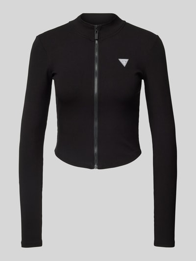 Guess Activewear Longsleeve mit durchgehendem Reißverschluss Modell 'CROCUS' Black 2