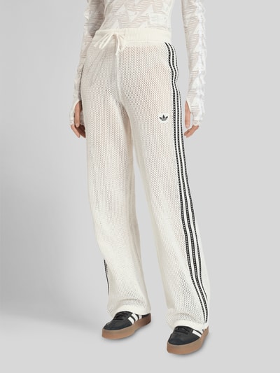 adidas Originals Regular Fit Trainingshose in Strickoptik Modell 'FIREBIRD' Offwhite 4