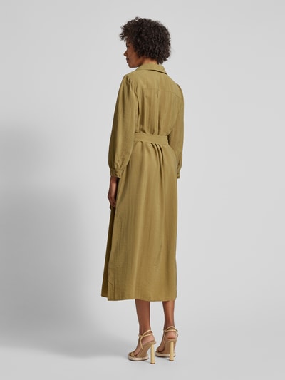 Bash Sukienka midi z wiązanym paskiem model ‘LARA’ Khaki 5