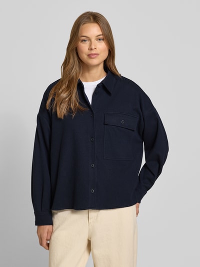 Weekend Max Mara Oversized overhemdblouse met katoen, model 'NANCY' Marineblauw - 4