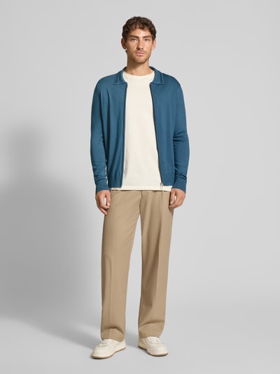Paul Smith Regular Fit Strickjacke aus reiner Wolle Blau 1