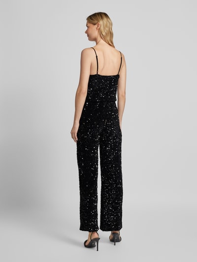 Vila Jumpsuit met pailletten, model 'FAITH' Zwart - 2