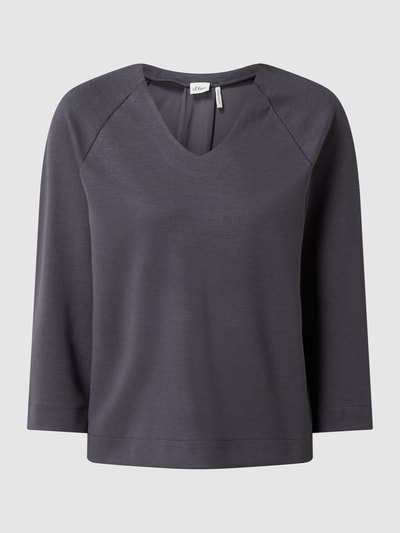 s.Oliver BLACK LABEL Sweatshirt mit 3/4-Arm  Anthrazit 2