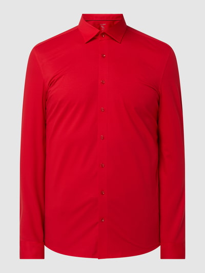 OLYMP No. Six Super Slim Fit Business-Hemd aus Jersey Rot 2
