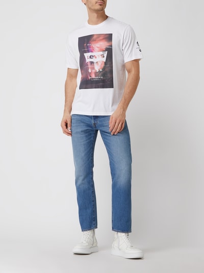 Levi's® Straight fit jeans van katoen, model '501' - 'Water<Less™' Jeansblauw - 1