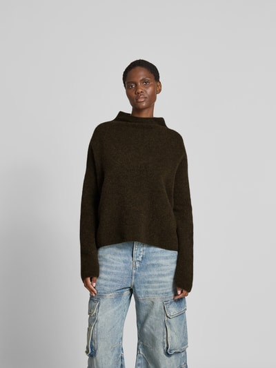 Filippa K Pullover mit Stehkragen Khaki 4