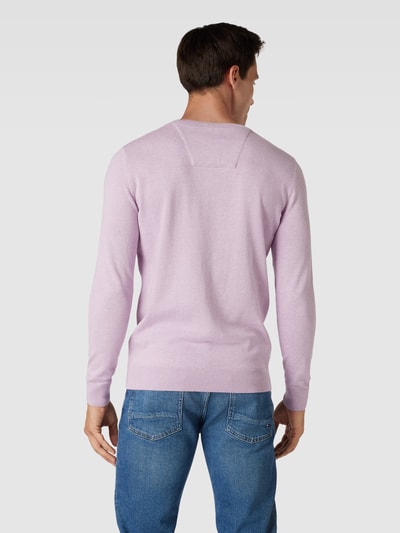 Tom Tailor Gebreide pullover met labelstitching, model 'BASIC' Lichtroze - 5