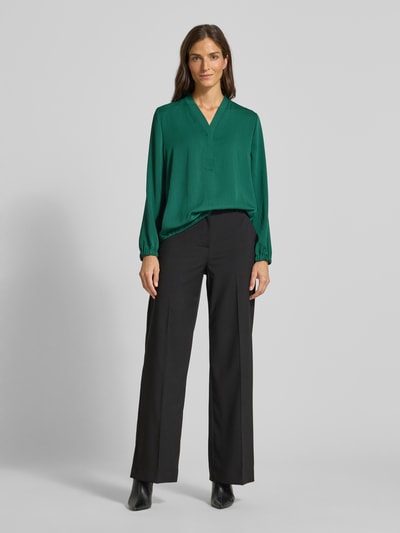 Marc Cain Regular Fit Bluse mit V-Ausschnitt Dunkelgruen 1