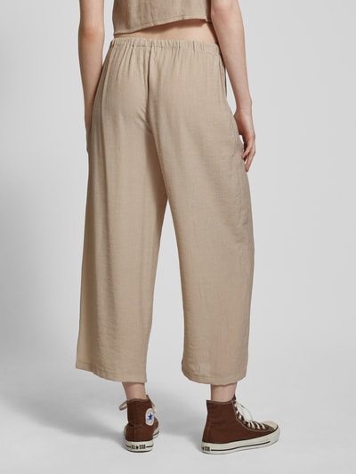 Only Regular fit culotte met structuurmotief, model 'FAVOR' Zand - 5