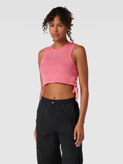 Only Crop Top mit Strasssteinbesatz Modell 'TELMA' Pink 4