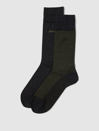 BOSS Socken mit Label-Detail im 2er-Pack Anthrazit 1