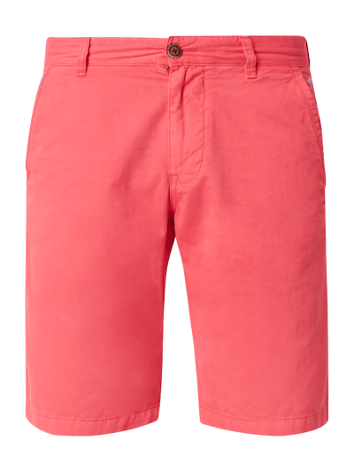 Fynch-Hatton Casual Fit Chinoshorts mit Logo-Stickerei Koralle 2