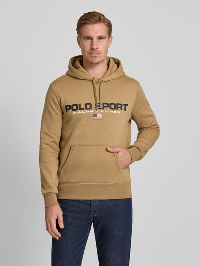 Polo Ralph Lauren Hoodie met labelprint en capuchon Kaki - 4