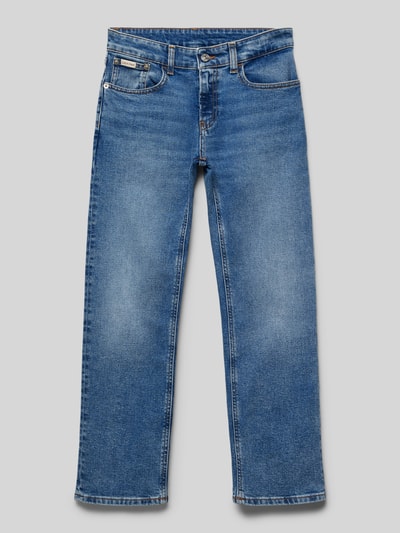 Calvin Klein Jeans Straight fit jeans met labelpatch Blauw - 1